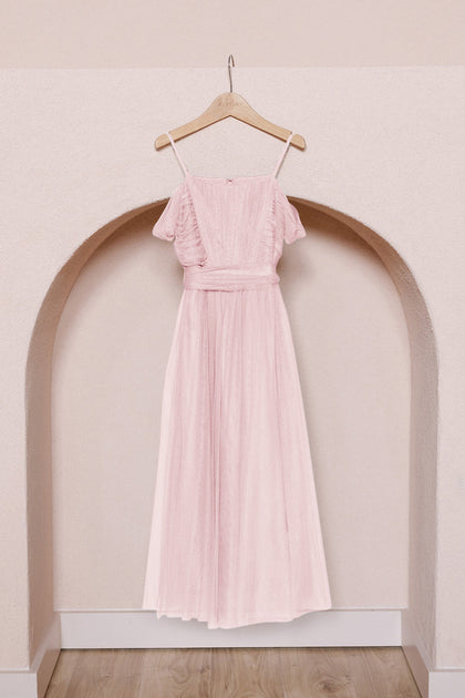 Kids Rosalie Tulle Convertible Dress | Made To Order | Baby Pink