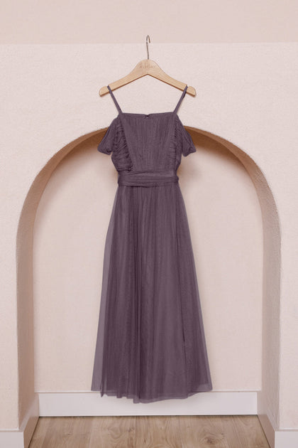 Juniors Rosalie Tulle Convertible Dress | Made To Order | Dusty Purple