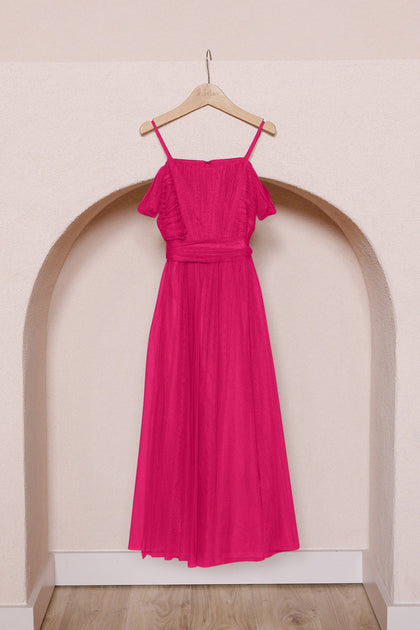 Kids Rosalie Tulle Convertible Dress | Made To Order | Hot Pink