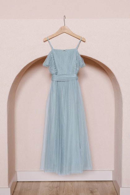 Juniors Rosalie Tulle Convertible Dress | Made To Order | Sky Blue
