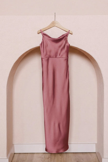 Kids Skye Satin Dress | Made To Order | Raspberry