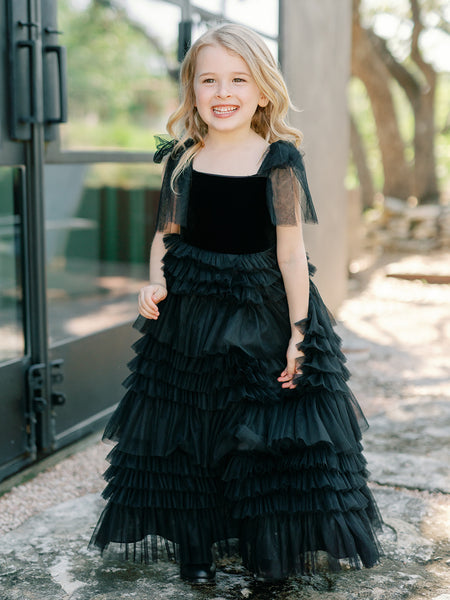 Kids Tallulah Velvet + Tulle Dress