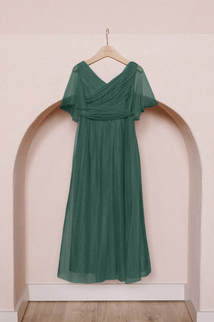 Kids Thea Tulle Dress | Made To Order | Greenery