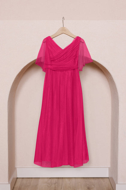 Juniors Thea Tulle Dress | Made To Order | Hot Pink