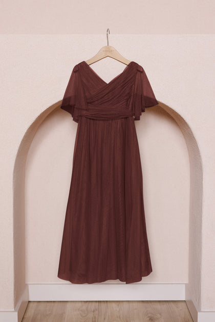 Kids Thea Tulle Dress | Made To Order | Mahogany