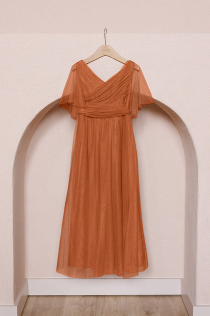 Juniors Thea Tulle Dress | Made To Order | Rust
