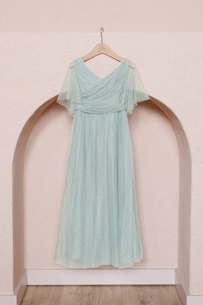 Kids Thea Tulle Dress | Made To Order | Sage