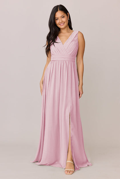 Kiera Chiffon Dress | Made To Order | Blush Pink