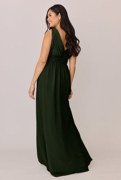 Kiera Chiffon Dress | Made To Order | Deep Olive