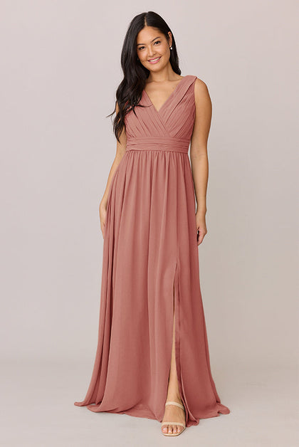 Kiera Chiffon Dress | Made To Order | Desert Rose