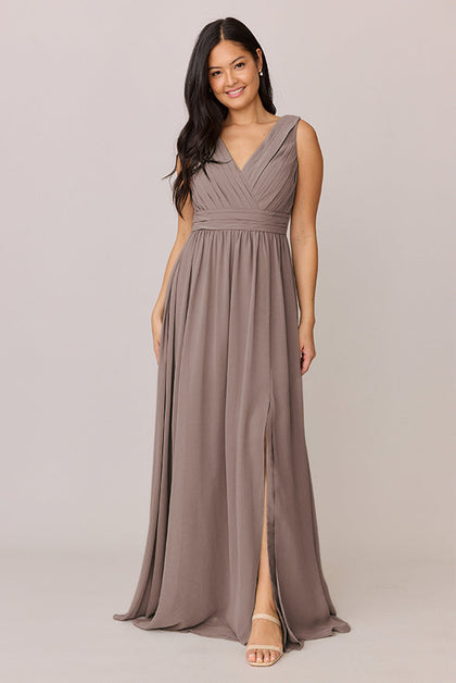 Kiera Chiffon Dress | Made To Order | Latte