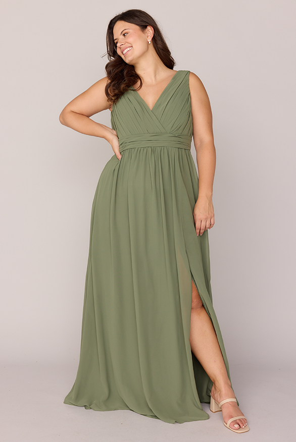 chiffon material dress Kiera Variant:Large The Helsi Beige Women's With her high waistline New In Clothing