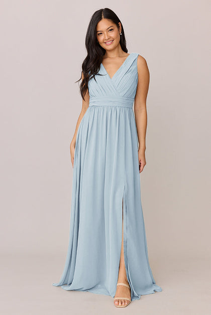 Kiera Chiffon Dress | Made To Order | Light Blue