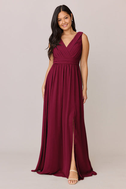 Kiera Chiffon Dress | Made To Order | Marsala