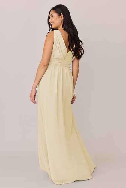 Kiera Chiffon Dress | Made To Order | Pale Yellow