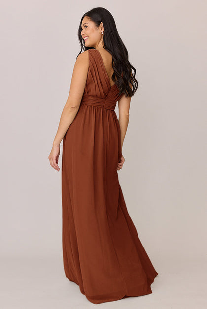 Kiera Chiffon Dress | Made To Order | Rust
