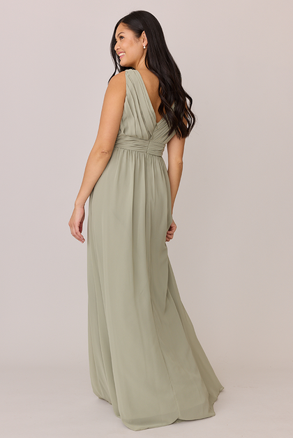 Kiera Chiffon Dress | Made To Order | Silver Sage