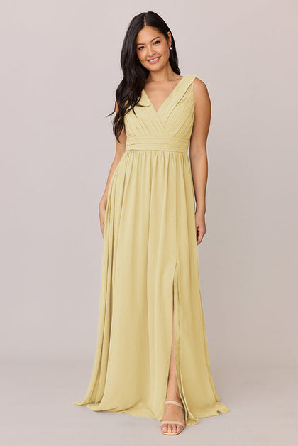 Kiera Chiffon Dress | Made To Order | Yellow