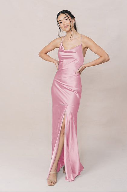 Kimora Satin Dress | Made To Order | Perfect Pink