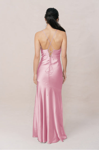 Kimora Satin Dress | Made To Order | Perfect Pink
