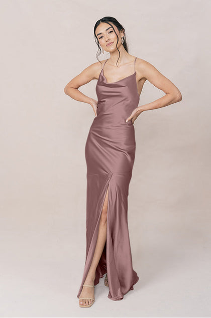 Kimora Satin Dress | Made To Order | Rose Quartz