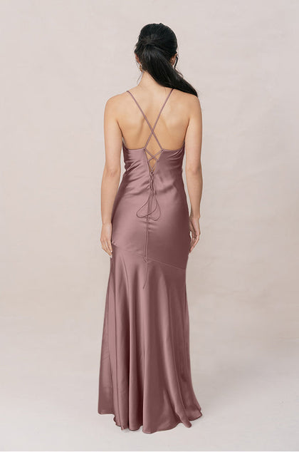 Kimora Satin Dress | Made To Order | Rose Quartz