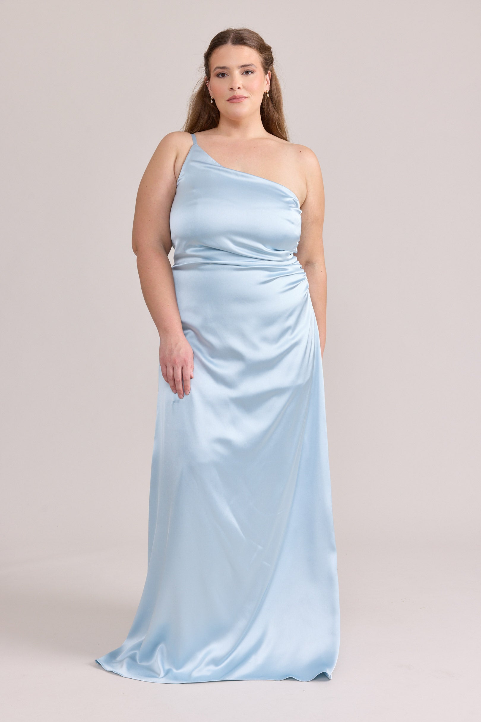 satin sky blue dress Kira 26 inches Hips Chiquease V-Neck Short Sleeve pair:jodie-high-heel-with-hardware-ivory SIZE:34/30