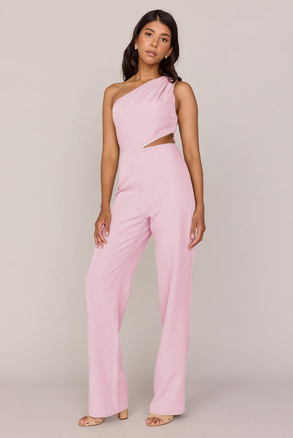 Lennon Crepe Jumpsuit | Made To Order - Perfect Pink