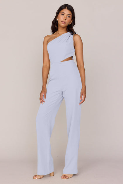 Lennon Crepe Jumpsuit | Made To Order - Periwinkle