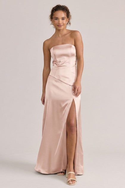Lennox Satin Dress | Made To Order | Blush