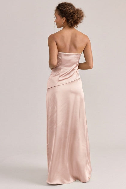 Lennox Satin Dress | Made To Order | Blush