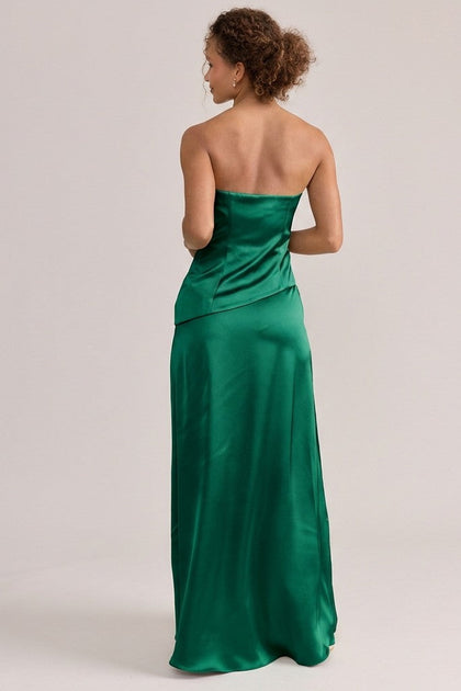 Lennox Satin Dress | Made To Order | Emerald