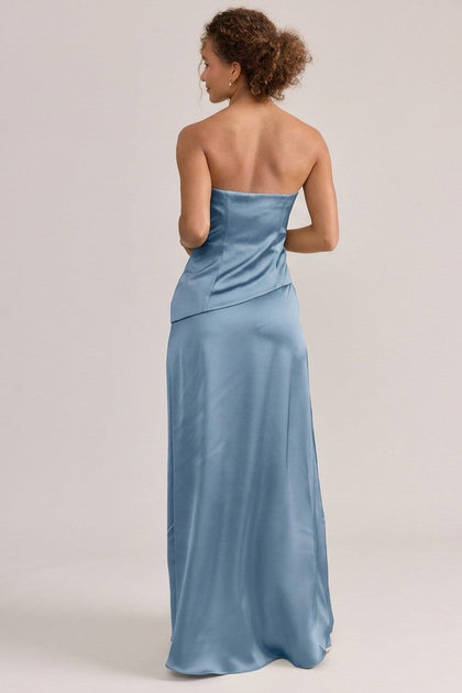 Lennox Satin Dress | Made To Order | French Blue