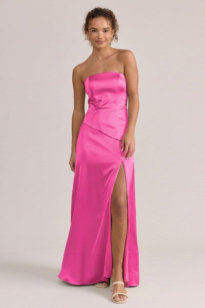 Lennox Satin Dress | Made To Order | Malibu Pink