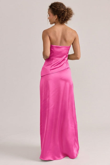 Lennox Satin Dress | Made To Order | Malibu Pink