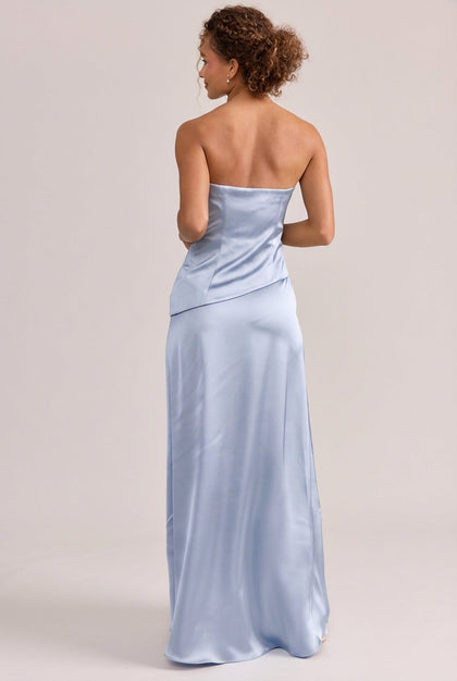 Lennox Satin Dress | Made To Order | Periwinkle