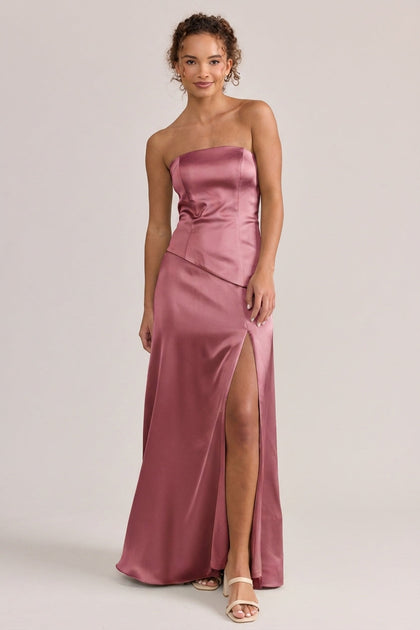 Lennox Satin Dress | Made To Order | Raspberry
