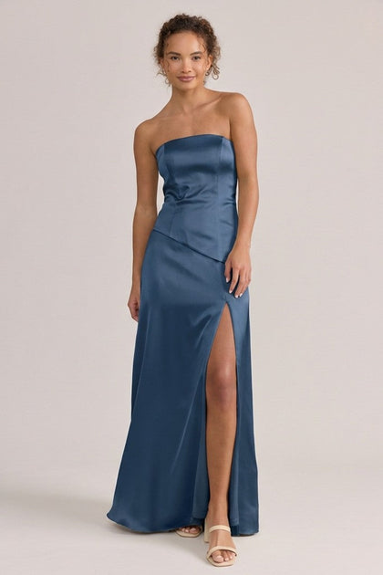 Lennox Satin Dress | Made To Order | Romantic Blue