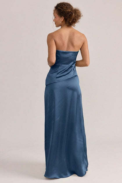 Lennox Satin Dress | Made To Order | Romantic Blue