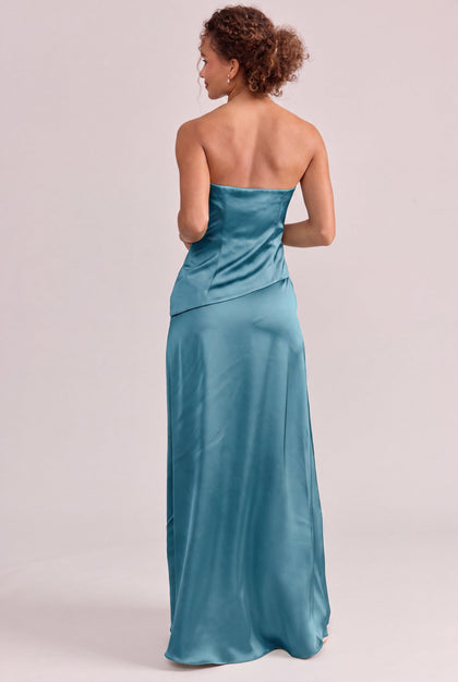 Lennox Satin Dress | Made To Order | Turquoise