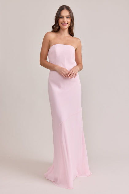 Leo Chiffon Dress | Made To Order | Blush Pink