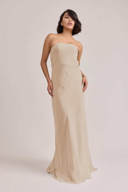 Leo Chiffon Dress | Made To Order | Champagne