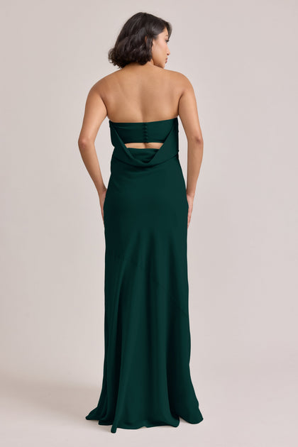 Leo Chiffon Dress | Made To Order | Classic Emerald