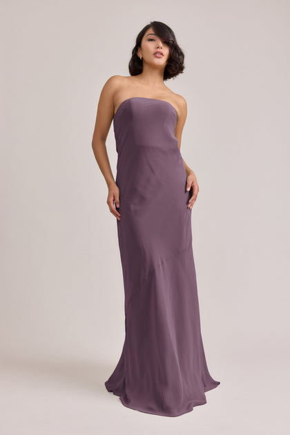 Leo Chiffon Dress | Made To Order | Dusty Purple