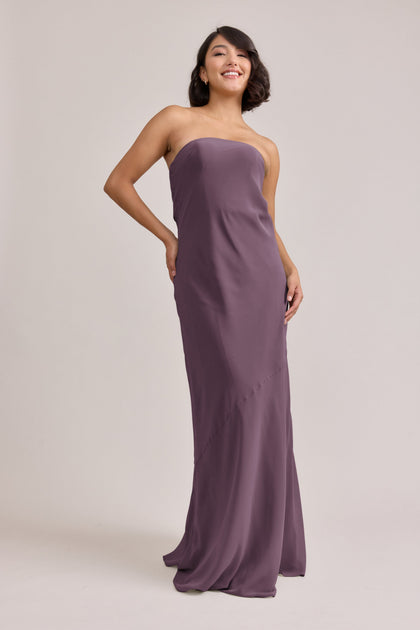 Leo Chiffon Dress | Made To Order | Dusty Purple