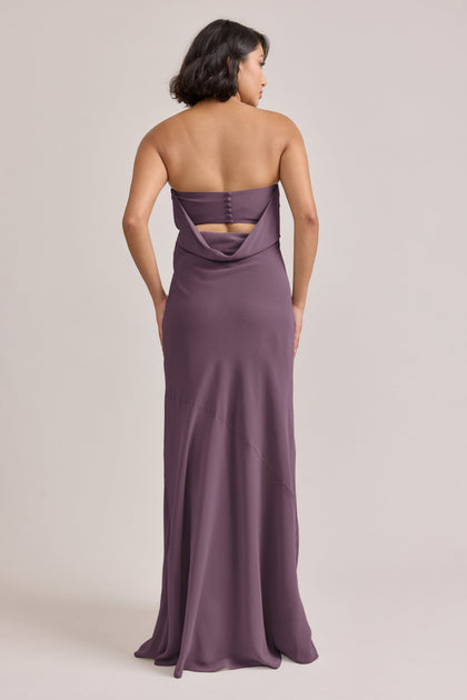 Leo Chiffon Dress | Made To Order | Dusty Purple