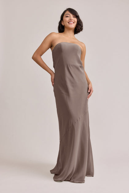 Leo Chiffon Dress | Made To Order | Latte