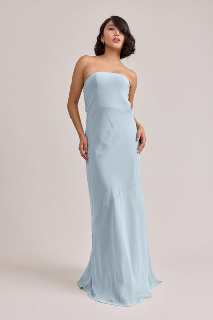 Leo Chiffon Dress | Made To Order | Light Blue