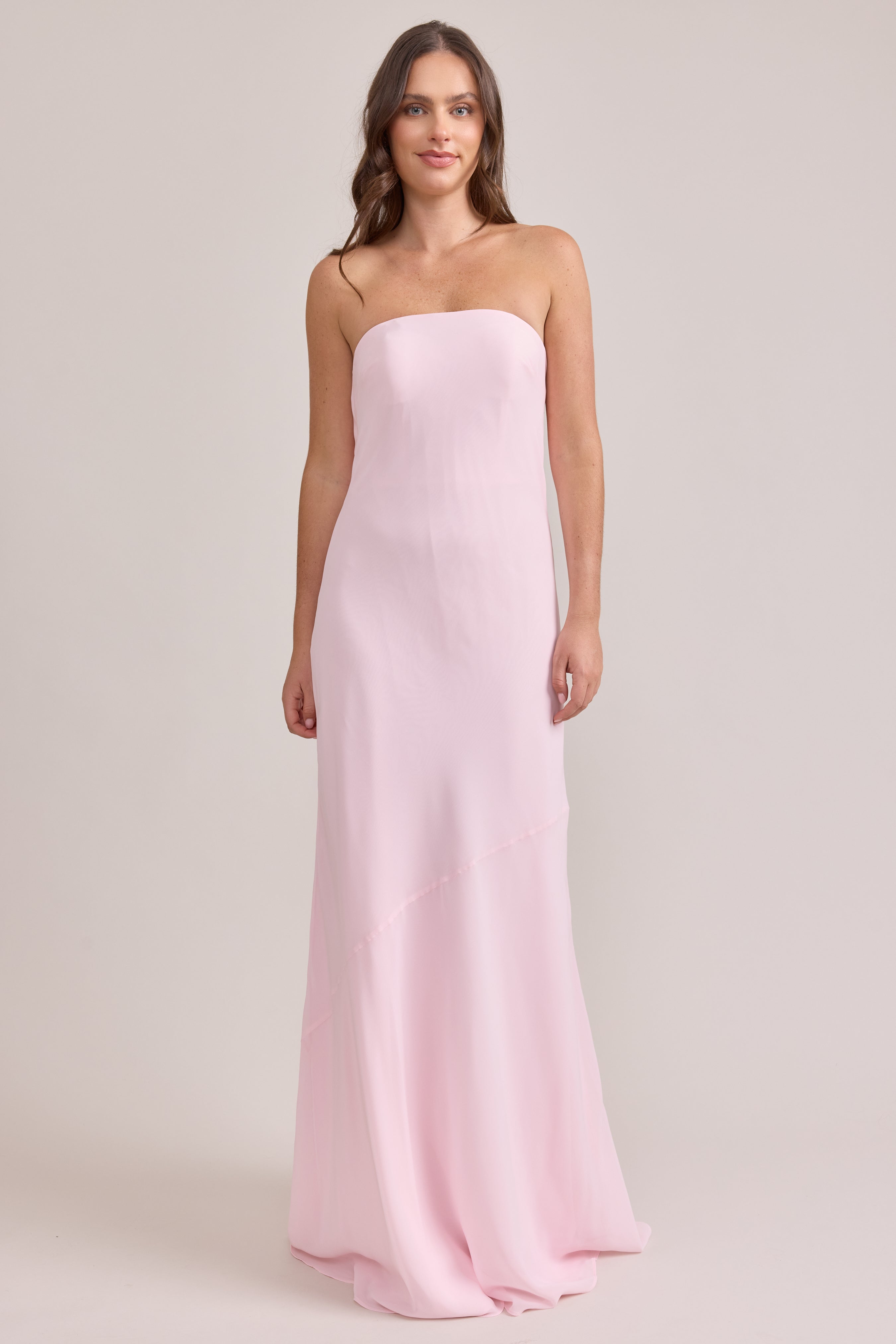 revelry chiffon dress Lennox Crepe + Chiffon Dress