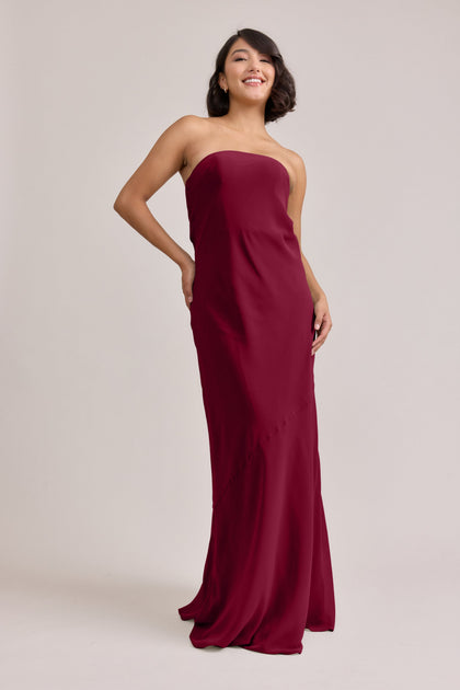 Leo Chiffon Dress | Made To Order | Marsala